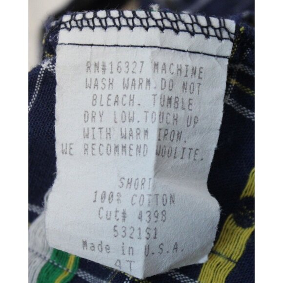 VTG 90s Good Lad Shorts Tennis Plaid Woven sz 4T Suspender Straps Preppy Unisex - Picture 8 of 8